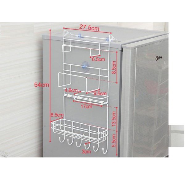 GIÁ TREO CẠNH TỦ LẠNH - CHẤT LIỆU INOX - HÀNG CHÍNH HÃNG