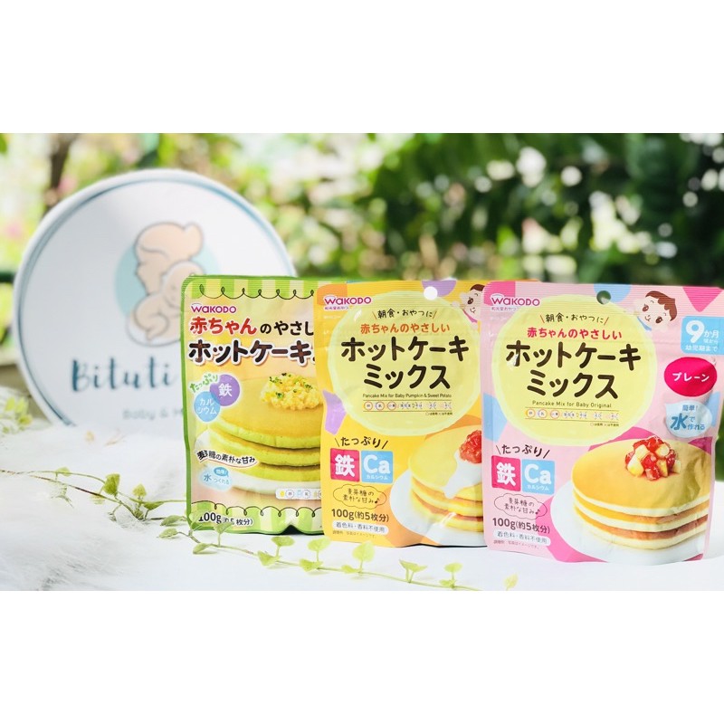Bột làm bánh Pancake Wakodo trộn sẵn cho bé từ 9 tháng  - BItuti Shop