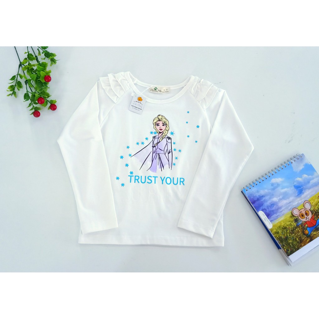 Áo Cotton Thu Đông Hình Elsa LITIBABY Thời trang trẻ em dành cho bé gái size 3-10 tuổi. Mã VT00483