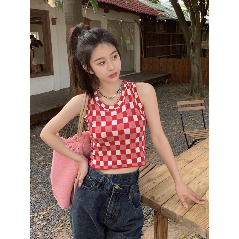 Áo Sát Nách Dáng Ôm In Họa Tiết Thời Trang Mùa Hè Hàn Quốc Cho Nữ