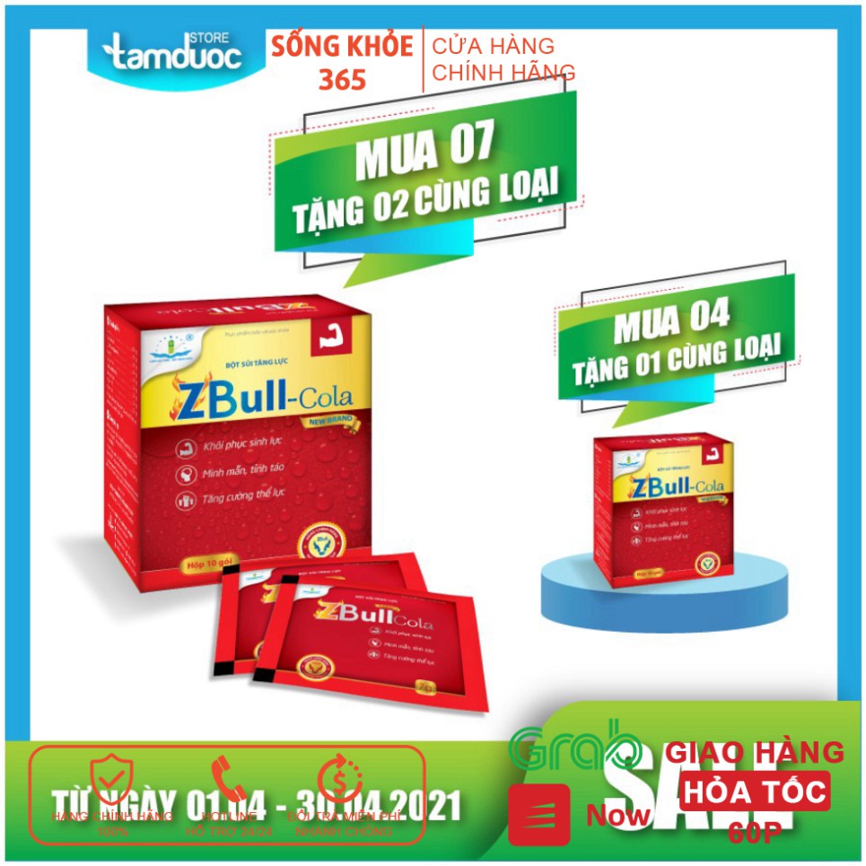 Bột sủi tăng lực ZBULL Cola - bồi bổ sức khỏe, tăng cường thể lực ⚡️SK365