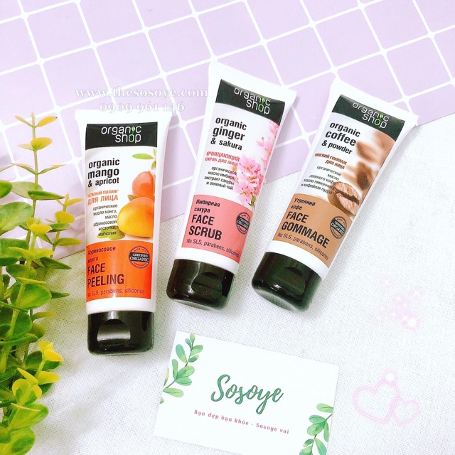 [ Đủ Mùi] Kem Tẩy Da Chết Dành Cho Mặt Organic Shop 75ml | BigBuy360 - bigbuy360.vn