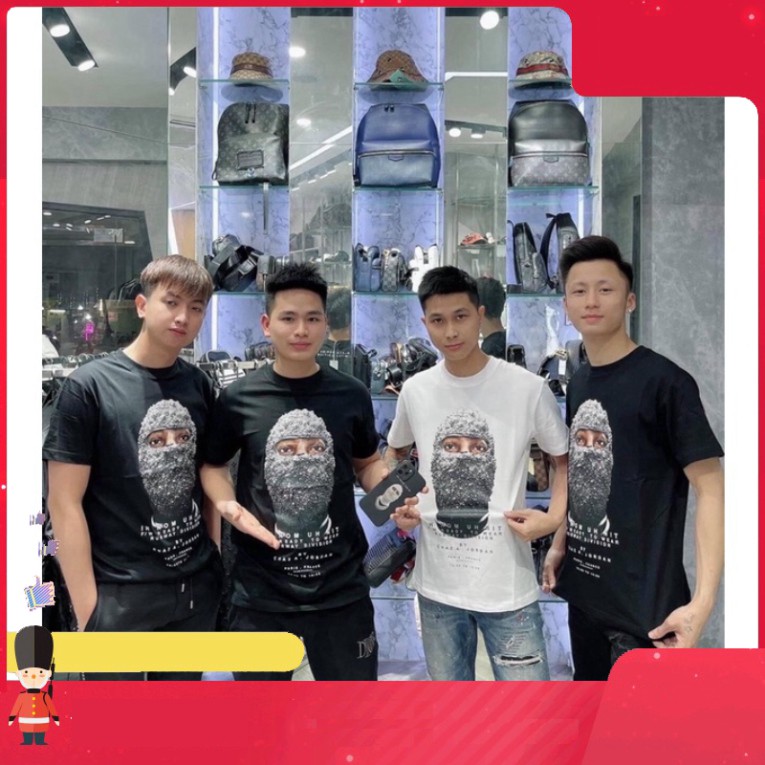 km Áo Phông Nam Nữ In Hình Ninja Che Mặt Cá Tính Chất Thun Cotton Co Dãn sỉ ib