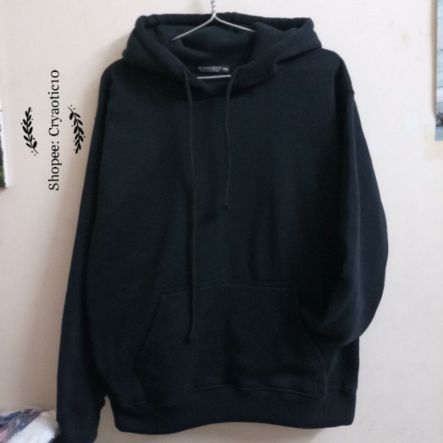 [ĐỦ SIZE - Kèm hình thật] Hoodie nỉ dày đen trơn black basic hoodie unisex | WebRaoVat - webraovat.net.vn