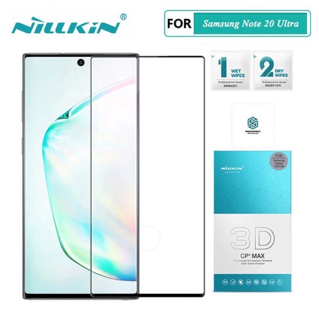 ￼Kính cường lực Nillkin 3D CP+ Max cho Samsung Note 20 Ultra Full màn hình tặng khung dán ( Chính Hãng )