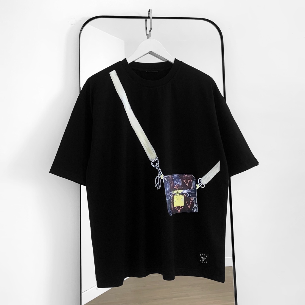 Áo Thun Oversize Lux Bag, Áo phông chất liệu 100% cotton co giãn 2 chiều, Local Brand ODIN CLUB
