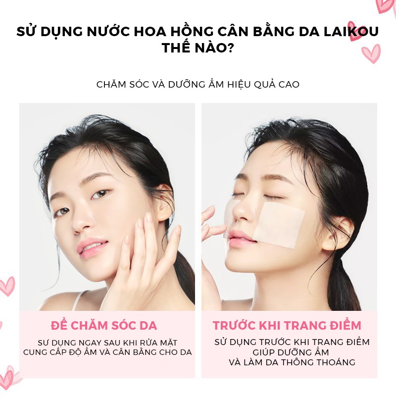 Nước hoa hồng nước cân bằng da Laikou dưỡng ẩm sạch sâu chiết suất hoa tự nhiên toner nội địa trung Yasan