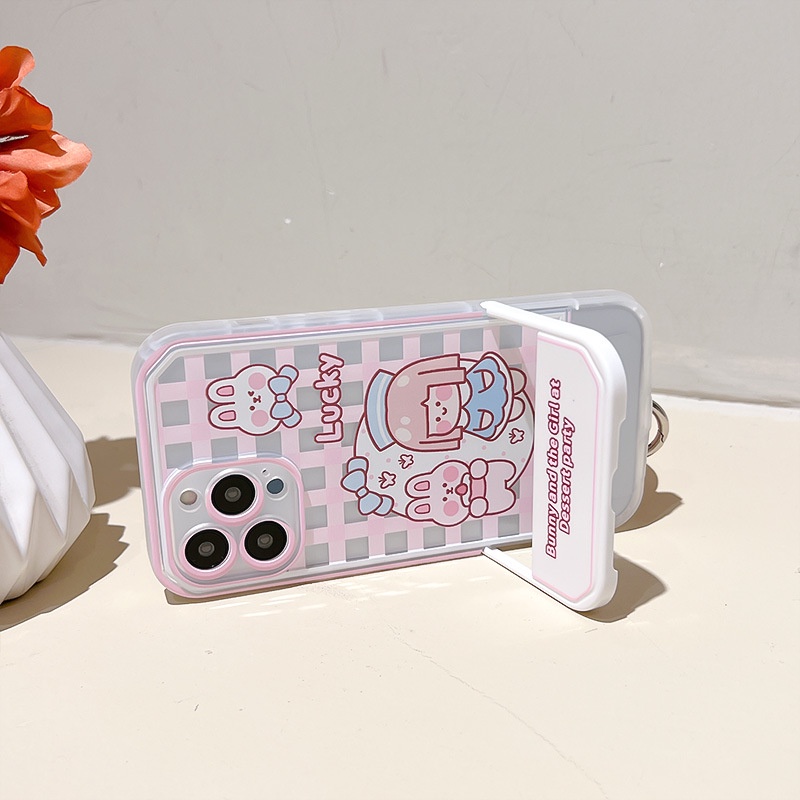 Ốp lưng iphoneỐp Điện Thoại  Kèm Giá Đỡ Tàng Hình Họa Tiết Hoạt Hình Dễ Thương Cho iphone 14 / 13Pro 12 / xs / 6 / 7 / 8PLUSDinuo case