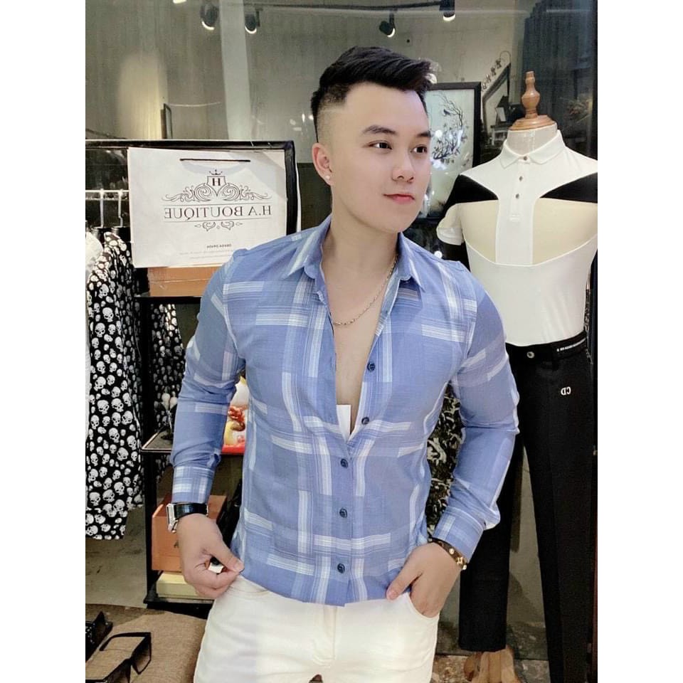 TN Store - Áo sơm mi Nam tay dài caro dệt cao cấp, form chuẩn, hàng đẹp - New Hot | BigBuy360 - bigbuy360.vn