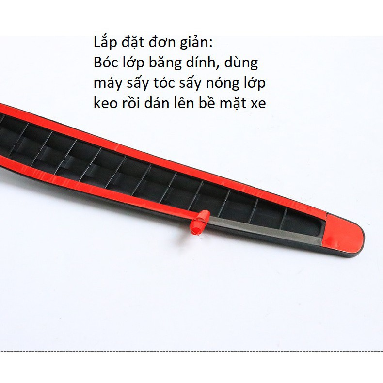 Bộ 2 dải carbon chống trầy xước ba đờ sốc kích thước 40cm