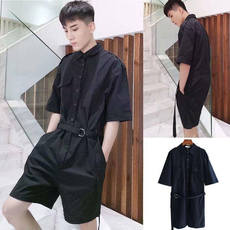 Jumpsuit Dáng Rộng Phong Cách Hàn Quốc Thời Trang Mùa Hè Cho Nam Và Nữ