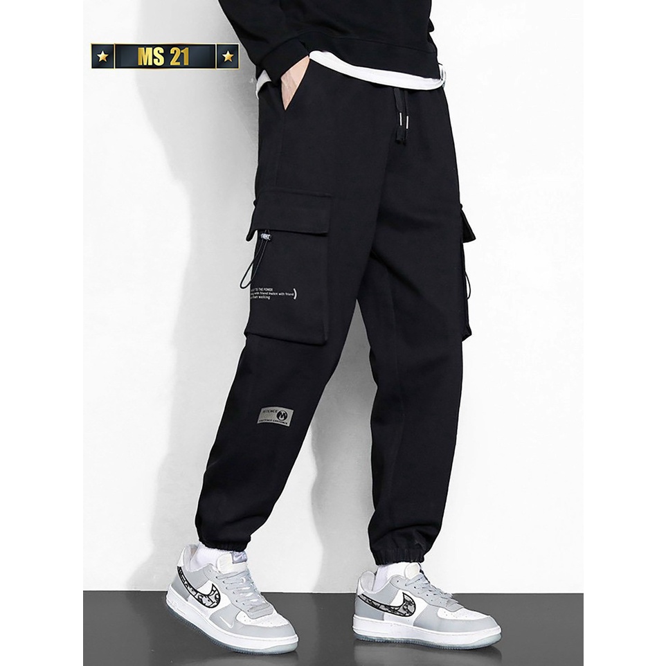 Quần Jogger Nam Kaki Co Dãn Màu Đen Túi Hộp Thời Trang Trẻ Trung, quần dài nam hàn quốc Tfashion shop QN21