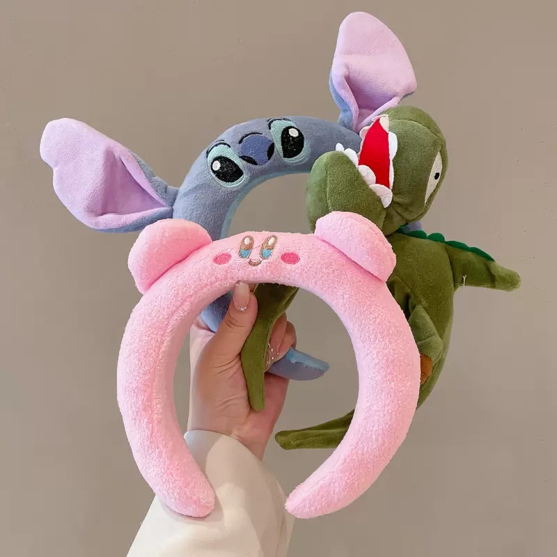 Đồ cài tóc bằng vải bông họa tiết hoạt hình dễ thương phong cách Hàn Quốc