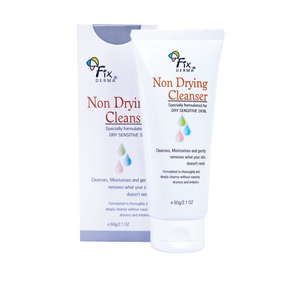 Fixderma Sữa Rửa Mặt Cho Da Khô – Nhạy Cảm Non Drying Cleanser 60g