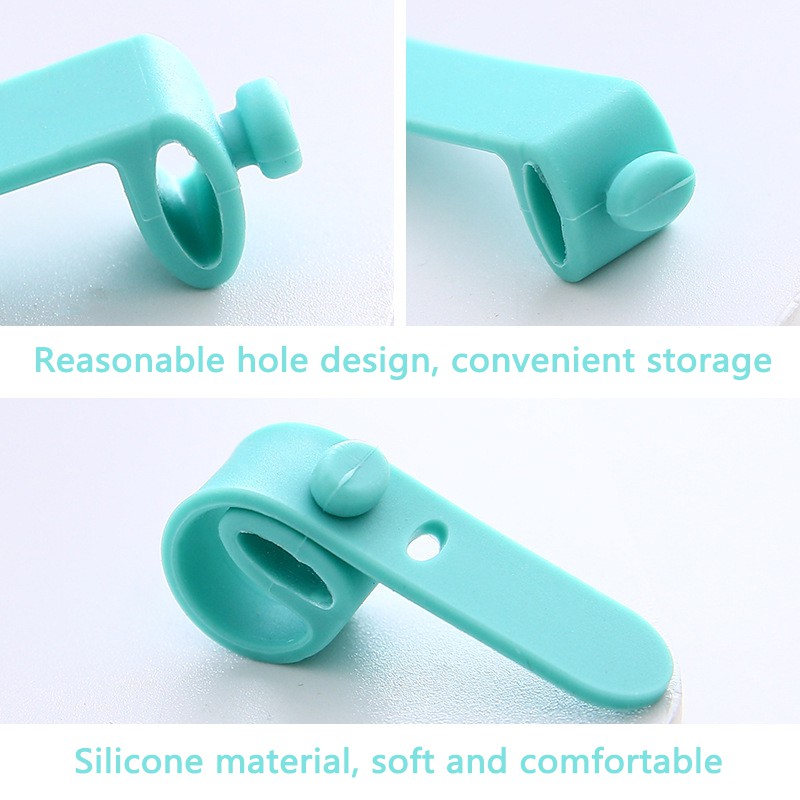 Set 2 Kẹp Cố Định Dây Cáp Bằng Silicone Tiện Dụng Cho Điện Thoại/Tai Nghe