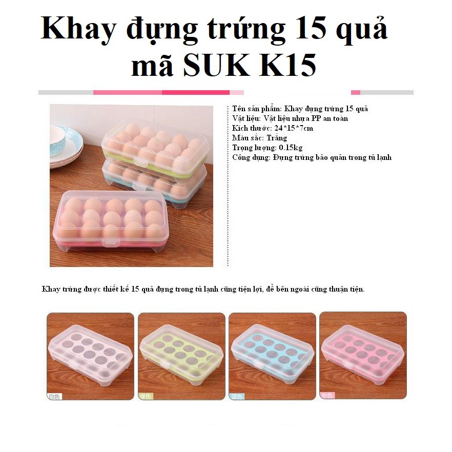 Khay đựng trứng trong tủ lạnh có lắp chất liệu nhựa cao cấp dày dặn mang thương hiệu shopaha247