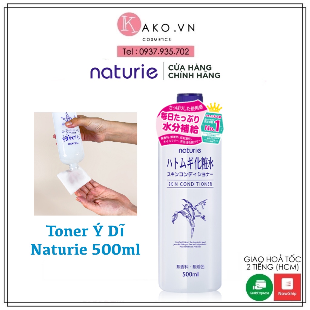 Lotion dưỡng ẩm Naturie Hatomugi Skin Conditioner, 500ml