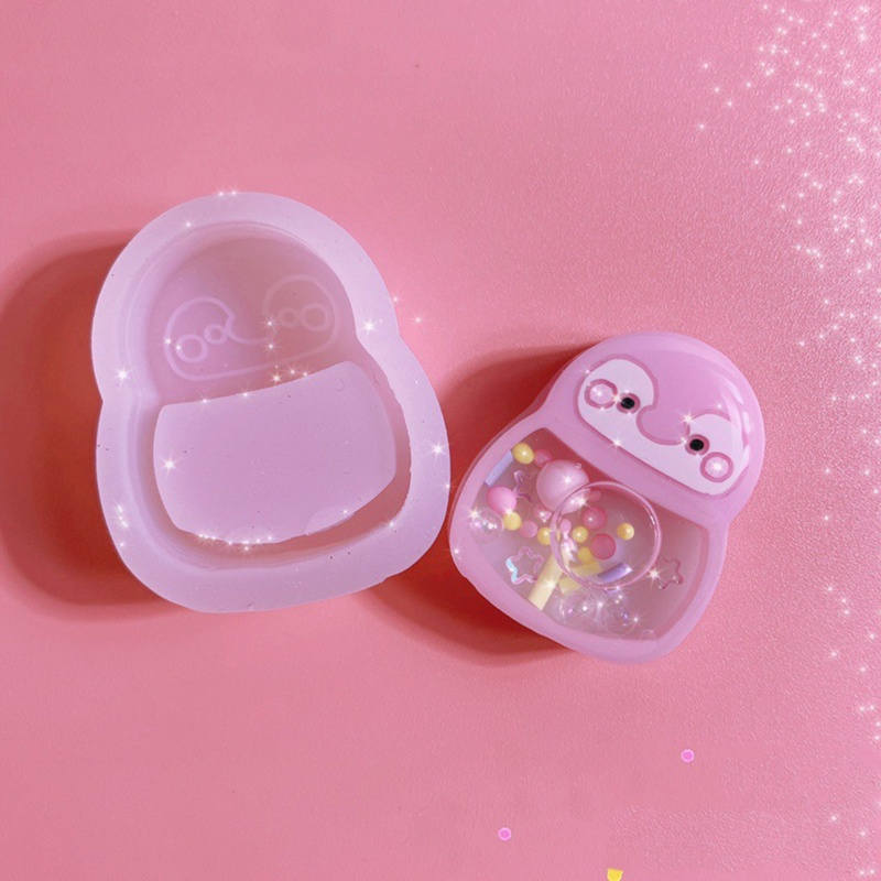 Khuôn Silicone Làm Móc Khóa Hình Chim Cánh Cụt