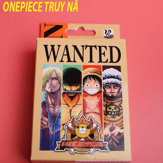 (Có sẵn) Bộ bài tây Onepiece wanted, zoro 54 lá khác nhau in 2 mặt bản to đẹp