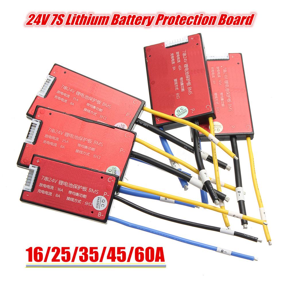 24v 7s 45a 18650 protection board bms pcb pcm for ebike ebicycle