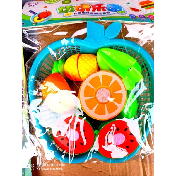 Bộ Đồ Chơi Cắt Hoa Quả nhựa cho bé tạp hoá cổng trường 96
