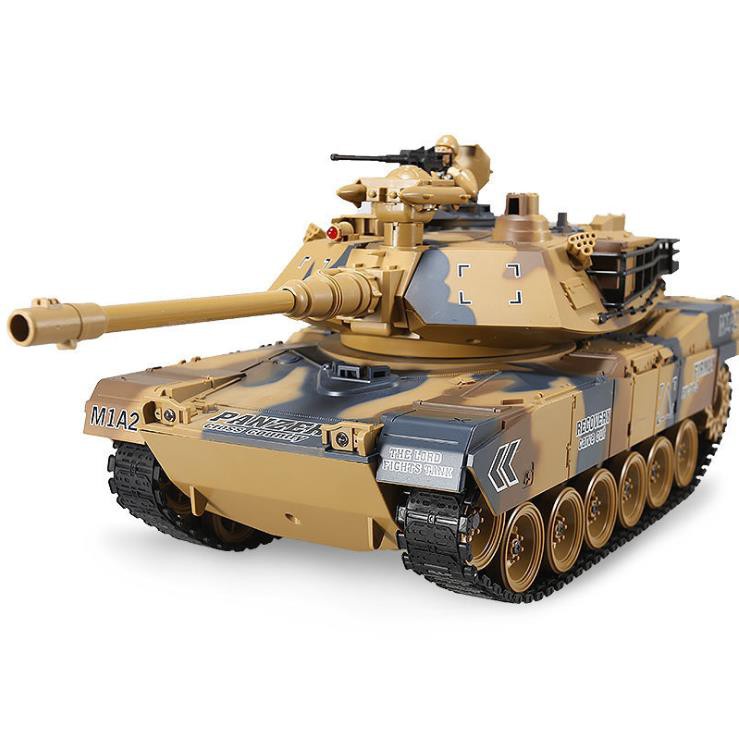 Mô Hình Xe Quân Sự Xe Tăng Điều Khiển Từ Xa M1A2 ABRAHAM TỈ LỆ 1:24, RC Tank M1 A2 HengLong
