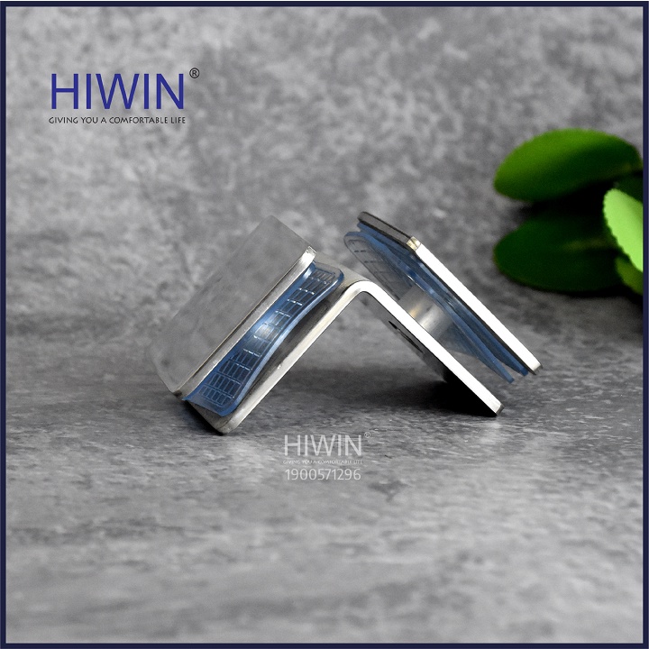 Kẹp định vị cabin tắm 90 độ kính kính chất liệu inox 304 mặt gương HIWIN FC-087
