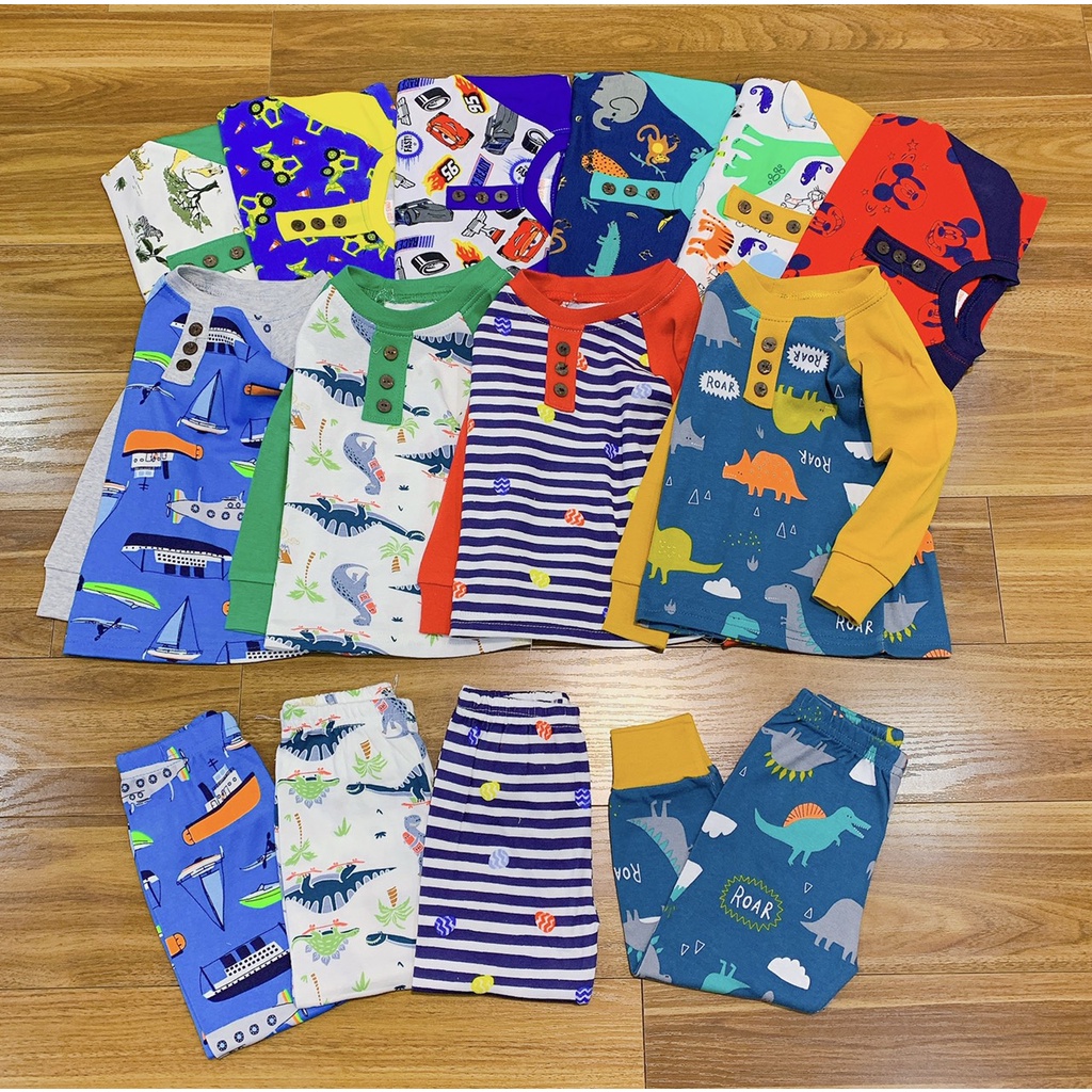 ✔️XẢ SIZE 10-14kg✔️ Bộ thu đông dài tay cotton bozip phối túi bé trai hàng GYM KIDs