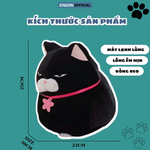 Gấu bông mèo amuse nhồi bông êm mịn dễ thương ZinZon
