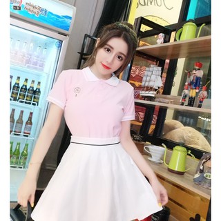 ÁO POLO CỔ TRÒN PHỐI NÚT ĐÁNG YÊU