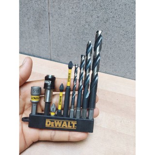 Bộ Mũi Khoan Inox Bosch Đầu Nối Gắn Vít Đầu Bắn Tôn Dewalt