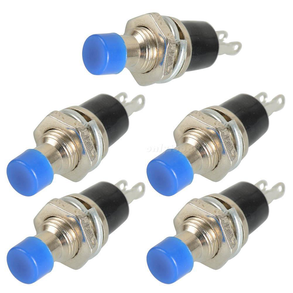 Set 5 công tắc nút nhấn PCBFUN Pbs-110 màu xanh dương