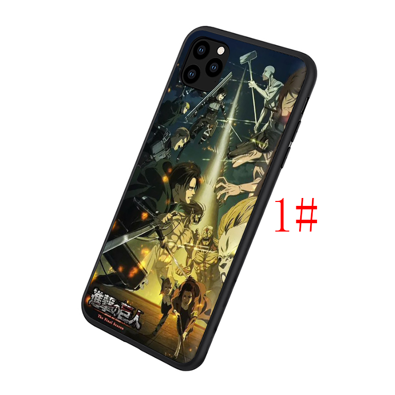 Ốp Điện Thoại Silicon Mềm Hình Attack On Titan W205 Cho Iphone 11 12 Pro Mini Xs Max X Xr