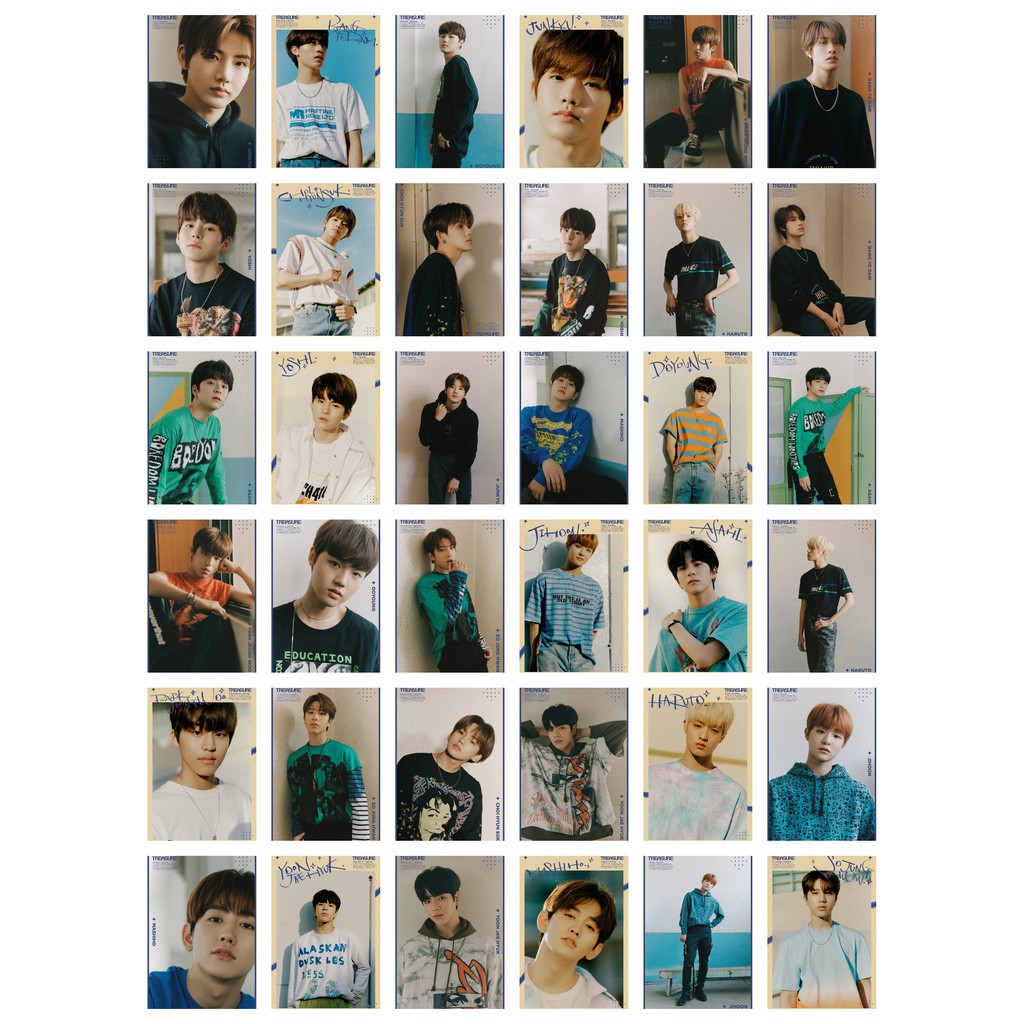 Lomo card 36 ảnh TREASURE 13 - TREASURE EDITORIAL vol 5 + vol 6