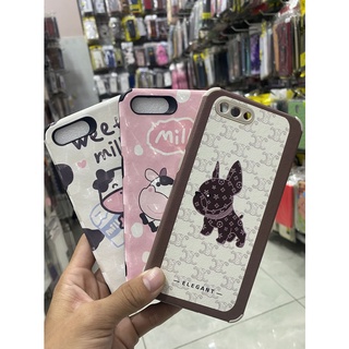 Ốp lưng điện thoại Oppo A3S Silicon bền dẻo hình bò sữa + chó cute dễ thương đáng yêu