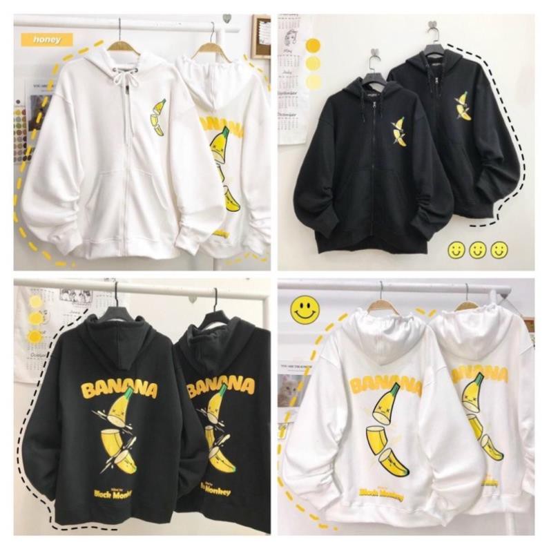 ÁO HOODIE NỮ IN CHUỐI THỜI TRANG PHONG CÁCH SÀNG ĐIỆU