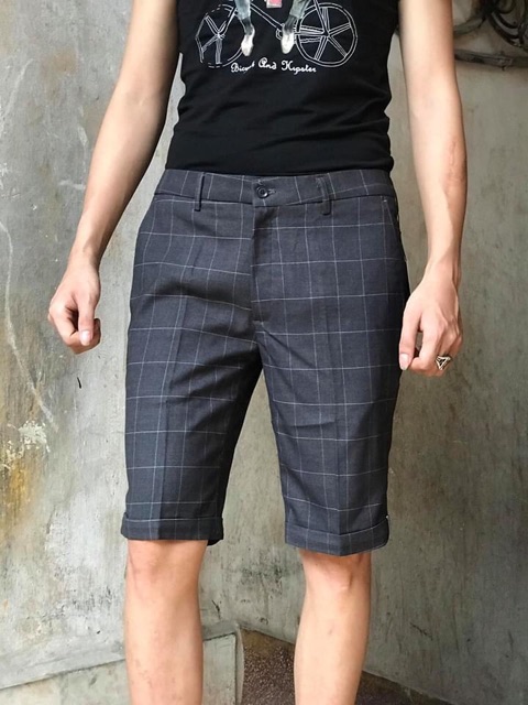 Quần short tây vải giản ôm body cao cấp Hải Triều 058