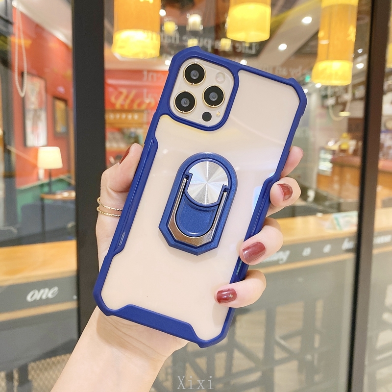 Ốp Lưng Trong Suốt Có Nhẫn Móc Ngón Tay Cho Iphone 12 11 Pro Max 12mini X Xs Xr Xs Max