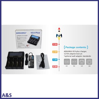 ADEASKA VC4 PLUS LCD Display USB Rapid Intelligent Charger for