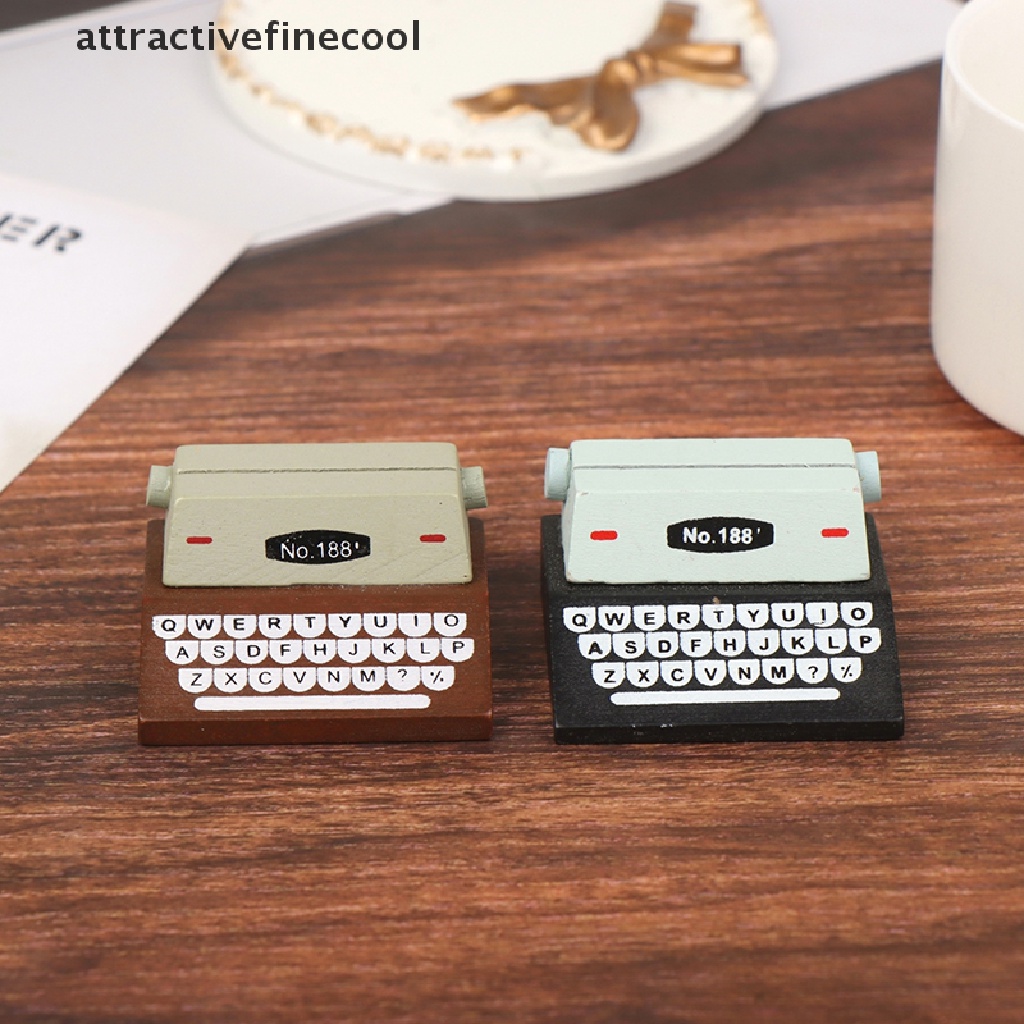 1 Mô Hình Máy Đánh Chữ Tỉ Lệ 1: 12 Trang Trí Nhà Búp Bê