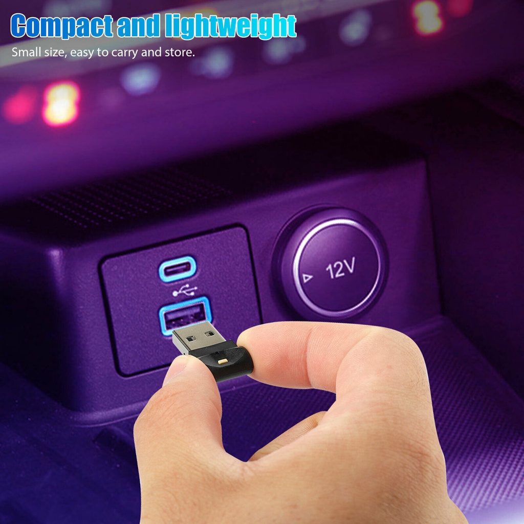 1 Đèn LED USB Mini 5V 7 Màu Neon ​Đèn Trang Trí Nội Thất Xe Hơi Chất Lượng Cao