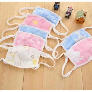 Khẩu Trang Sợi Tre 6 lớp Cho Bé Xuất Nhật Có Dây Điều Chỉnh Tiện Dụng