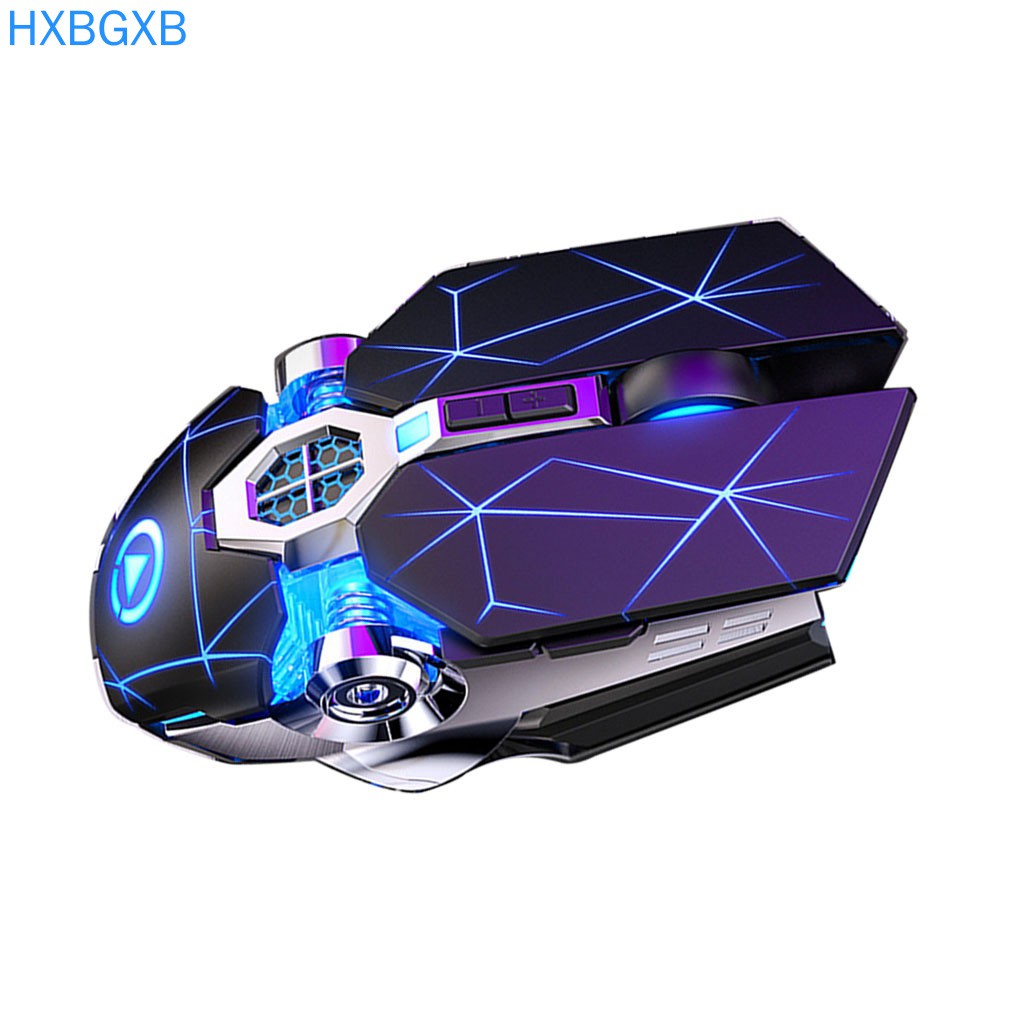 Chuột gaming màu đen đục có đèn nền và nút cảm biến chống trượt không gây tiếng ồn cho laptop máy tính