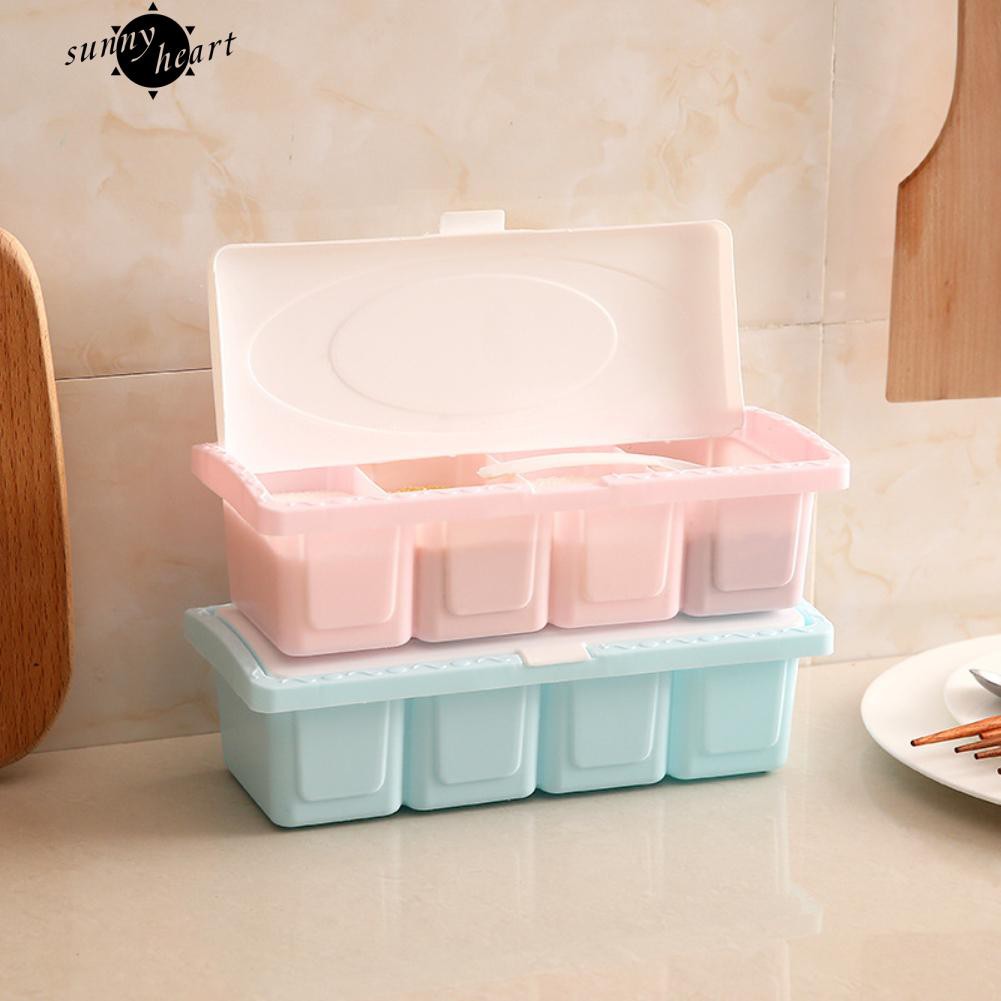 Hộp Đựng Vật Dụng 4 Ngăn Tiện Lợi Cho Nhà Bếp