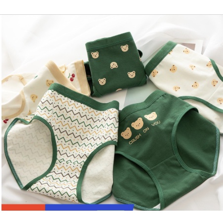 mẫu hot*Quần Lót Cotton Cao Cấp #cute Gấu Xanh