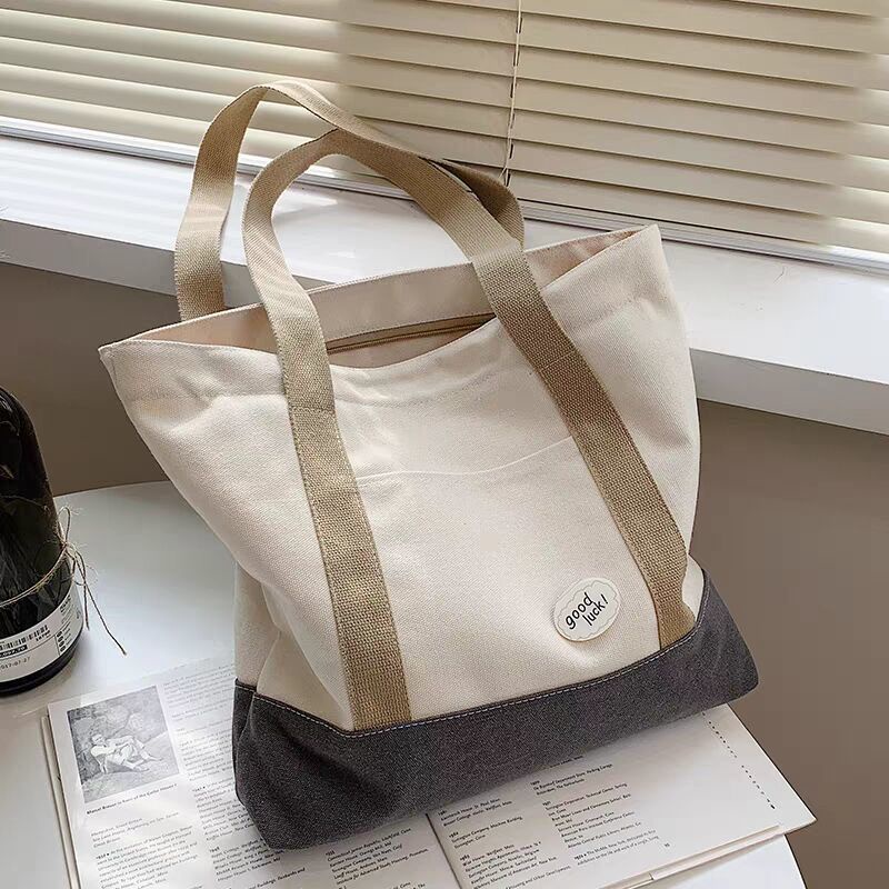 Túi Đeo Vai Vải canvas Sức Chứa Lớn Mẫu Mới 2023 Phong Cách Hàn Quốc Cho Nữ