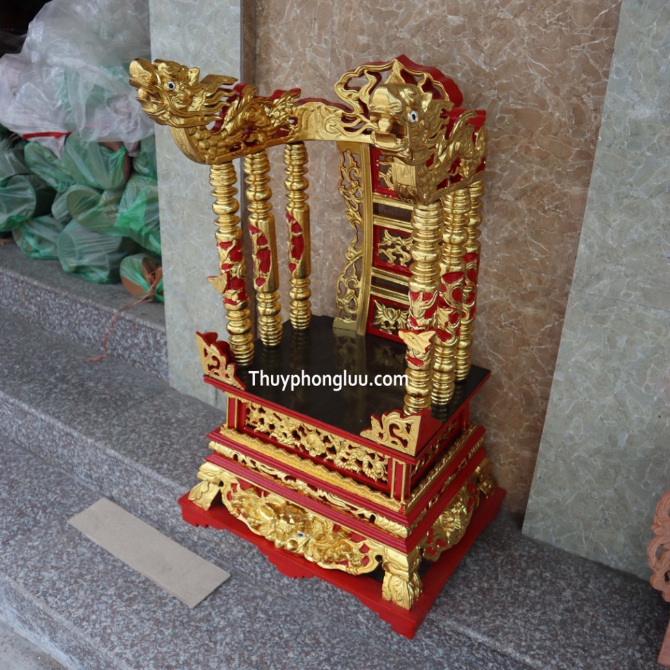 Long Ngai thờ cúng gỗ mít-Ỷ thờ gia tiên gỗ mít 3 cỡ Ngai
