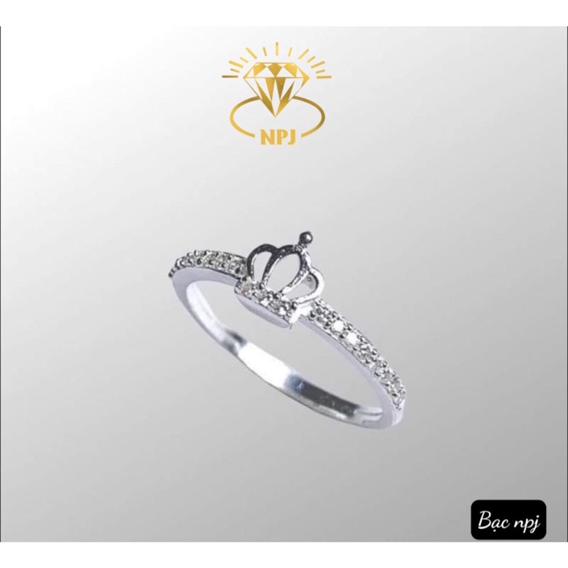 Nhẫn Vương Miện nữ hoàng ⚡ LOẠI TỐT ⚡ nhẫn bạc đính đá siêu sang trọng