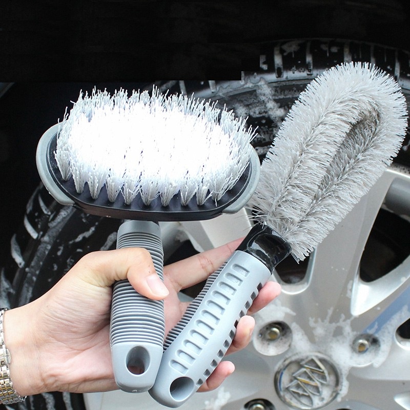 Chổi cọ rửa lốp và lazăng xe Ô Tô – Xe Hơi cán cao su chắc chắn, lông sợi cước bền - Best Auto