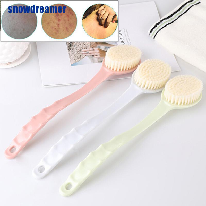 Bàn chải kỳ cọ tắm rửa tẩy tế bào chết tay cầm dài tiện lợi